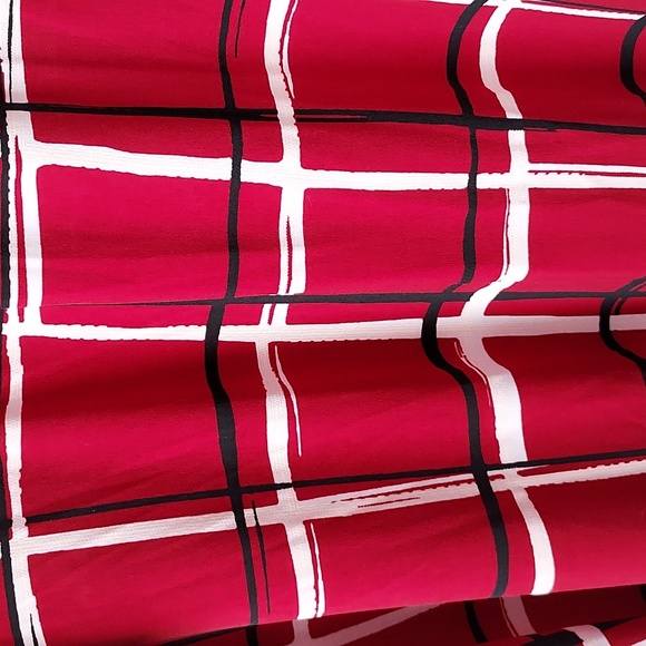 Sami & Jo mini dress xl 3/4 sleeve red, black, white throughout - Picture 5 of 12